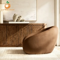 Canapé individuel moderne cinq étoiles pour salon, ensemble de canapés avec siège cascade, chaise individuelle de villa à structure en bois écologique
