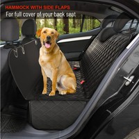 Housse de siège de voiture pour chien 600D ultra résistante pour siège arrière, imperméable, anti-rayures, antidérapante, écologique, toutes saisons, avec hamac et rabats latéraux