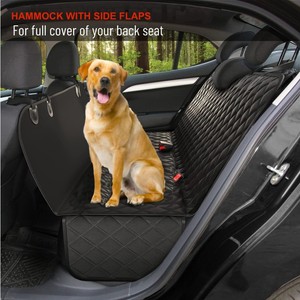 Sarung Jok Mobil Anjing 600D Heavy Duty untuk Jok Belakang, Anti Air, Anti Gores, Anti Selip, Ramah Lingkungan, Semua Musim, Model Hammock dengan Flap Samping - Product Image 2