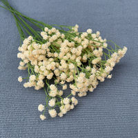 Dekorasi Pernikahan Wisuda Rumah C-130 Bunga Gypsophila Buatan Lateks Sentuhan Asli Ranting Baby's Breath Kuning Buket Gypsophila