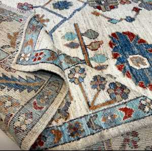 Alfombra de área de lana turca moderna Oushak, nuevo diseño, 8 '4 \ "X 9' 10 \", pelo de felpa, algodón, Color sólido, tamaño personalizable para sala de estar - Product Image 6