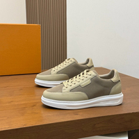 Chaussures de marche décontractées pour hommes, style designer, en maille et cuir patchwork, semelle plateforme épaisse, à lacets, pour le quotidien et les affaires