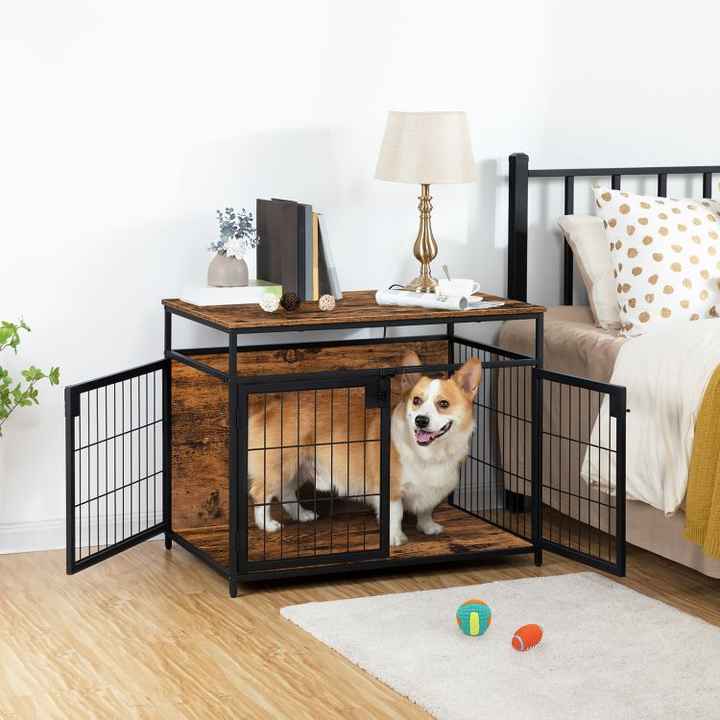 Wholesale Dog Crate Industrial Style XL XXL XXXL Dog Kennel with 2/3 — free download
