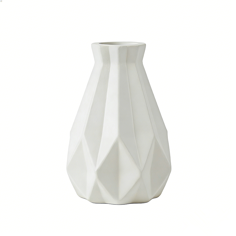 Nordic Minimalist White Concrete Vase Eco