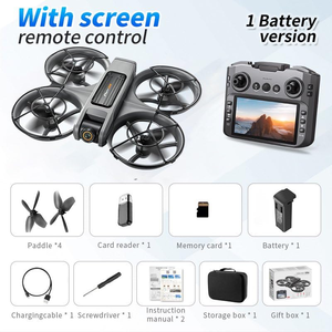 โดรนสำหรับผู้เริ่มต้น กล้อง FPV HD มอเตอร์แบบไร้แปรงถ่าน ระบบหลบหลีกสิ่งกีดขวาง โดรนแบบพับได้ พร้อมหน้าจอ LED ควบคุม - Product Image 2