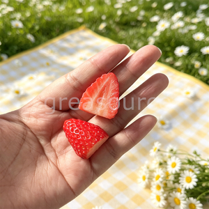 Half Cut Mini <b>Strawberry</b> Model PVC Artificial Fake <b>Strawberry</b> Slices Lifelike Fruit <b>Decor</b> Dessert Display <b>Cake</b> Diy Props - Product Image 4