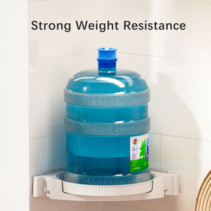 360 Degree Lazy Susan Turntable Plastic 2 Tier <strong>Bathroom</strong> Corner Rack <strong>Shelf</strong> Shower Caddy Organizer No Drill <strong>Stick</strong> <strong>on</strong> Wall Adhesive - Product Image 6