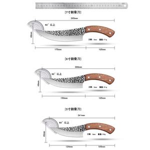 Coltelli da macellaio forgiati a mano da 6 pollici con guaina in pelle <span class=keywords><strong>coltello</strong></span> da cuoco vegetale coltelli da cucina <span class=keywords><strong>per</strong></span> barbecue da campeggio - Product Image 5