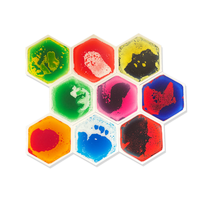 Revêtement de sol sensoriel liquide 3D en vinyle pour enfants d'intérieur, gel coloré, art 3D, sol dynamique, carreaux de moquette en caoutchouc pour enfants, sol sensoriel pour crèche