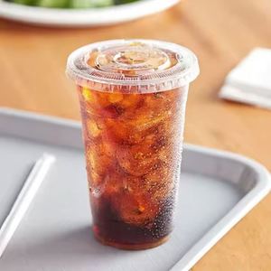 Vasos Desechables de Plástico PET Ecológicos de 89 mm con Logotipo Personalizado Directo de Fábrica, Transparentes, de 10-24 oz, con Tapas, para Bebidas Frías, Jugos, Café Helado - Product Image 3