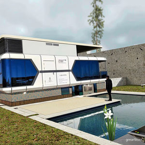 Internet Homestay contenitore Mobile in acciaio prefabbricato casa impermeabile edificio per uffici o uso alberghiero finito in stile capsula spaziale - Product Image 1