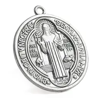 Cattolica San Benedetto Medaglia Della Lega per la Collana Che Fa 31 millimetri Ciondolo In Metallo Religioso