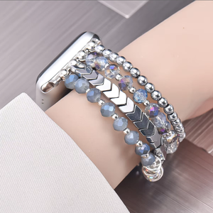 <span class=keywords><strong>Bracelet</strong></span> de remplacement perlé style <span class=keywords><strong>bracelet</strong></span>, largeur de bande 3,2 mm/3,5 mm, compatible avec les montres intelligentes de la série 1 à 10 - Product Image 1