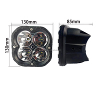 Feux de travail LED super lumineux de 5 pouces carrés 12V 24V 80W Blanc Jaune Conduite Hors route Projecteur Aurora avec DRL pour SUV ATV 4x4