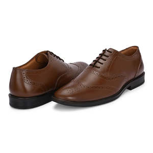 Chaussures Oxford en cuir véritable pour hommes, chaussures habillées classiques pour affaires, en cuir de vache - Product Image 6