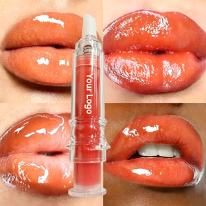 Gloss repulpant pour les lèvres en seringue à marque privée, effet verre extrême, transparent, en gros - Product Image 1
