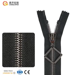 High Quality Sustainable 5# Bullet shape zips teeth Self-Locking Down Sewing Corn Teeth Open-End Zipper Resin Zipper for Clothes