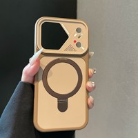 Funda Magnética Metálica Mate Resistente para iPhone 18 17 16 Pro Max 15 14 13 12, Carcasa Trasera Esmerilada Anti-Caídas, Disponible en Stock