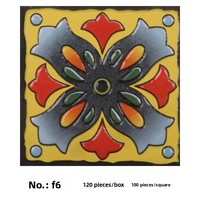 Carreaux muraux en céramique de style européen, petits motifs floraux, 100x100mm, pour balcon, cuisine, salle de bain, mur de fond, escalier