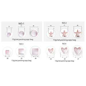 Thực Phẩm Cấp Vật Liệu 4 Mô Hình 3 cái/bộ Vòng Vòng Ngôi Sao Năm Cánh Vuông Hình Tam Giác Hình Trái Tim Mùa Xuân Pít tông Cắt Bánh Quy Khuôn - Product Image 2