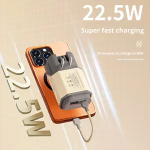<span class=keywords><strong>Banco</strong></span> de Energía de Alta Capacidad de 10000 mAh con Carga Rápida, Batería Portátil de Viaje con Salida Tipo-C de 15 W, Enchufe de Pared de CA para Reino Unido y Cable - Product Image 2