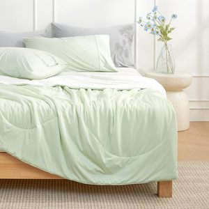 Mantas refrescantes para personas que duermen con calor <span class=keywords><strong>y</strong></span> sudaciones nocturnas, edredón de verano color verde menta claro para cama tamaño Queen, transpirable <span class=keywords><strong>y</strong></span> suave - Product Image 5