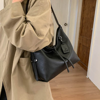 Sac fourre-tout pour femme DUSHEN de style vintage, grande capacité, luxe léger, en PU, bandoulière durable, fermeture ouverte, décontracté, en coton