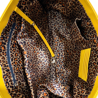 Sac à bandoulière imprimé léopard, sac fourre-tout de luxe en cuir, grande capacité, sac à main patchwork avec lettres pour les sorties quotidiennes des femmes