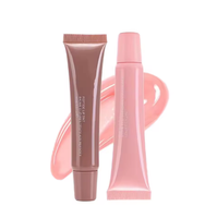 Tube cosmétique vide personnalisé en plastique souple pour baume ou huile exfoliante pour les lèvres, 3ml, 10ml, 15ml, 20ml, avec impression sérigraphique sur surface pour gloss.