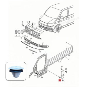 Volkswagen Multivan <b>Door</b> <b>Trim</b> Panel Clip 7E0843514 Reinforced Nylon Interior Fastener For Replace Repair - Product Image 1