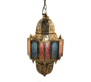 金属仿古彩色迷你摩洛哥悬挂蜡烛灯灯笼花园婚礼圣诞装饰