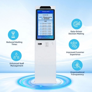 Custom Color Design 23.6/32'' Capacitive Touch Display Screen Kiosk With Speaker Queue Management Kiosk for Government <b>Hall</b> - Product Image 2