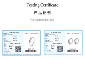 Anillo y Pendientes de Plata de Ley S925 con Forma de Corazón Romántico y Colorido, Conjunto de Joyería de Diseño Vintage Elegante y Único - Product Image 4