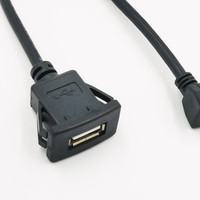 Extension de tableau de bord de voiture à clipser, conducteur en cuivre, panneau USB, conception étanche, 20 ports simples, carré, encastrable, câble DIY