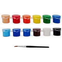 Peinture acrylique en bandelettes TBC, très vendue, pour artistes, kit de peinture DIY, 12 couleurs avec pinceau pour enfants