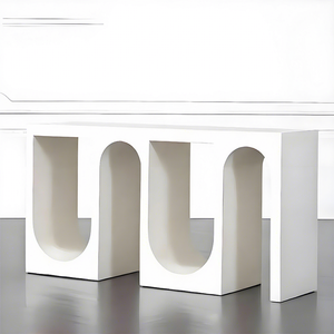 Table <span class=keywords><strong>console</strong></span> de style Art <span class=keywords><strong>déco</strong></span> rétro moderne européen, plateau en fibre de verre, couleur personnalisable, durable, <span class=keywords><strong>pour</strong></span> chambre à coucher, salon, salle à manger, hôtel - Product Image 1