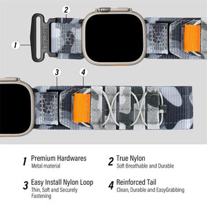Correas para Reloj Inteligente, para Hombre y Mujer, Ajustables, Transpirables, de Nailon Trenzado, Deportivas, para <span class=keywords><strong>Apple</strong></span> <span class=keywords><strong>Watch</strong></span> - Product Image 3