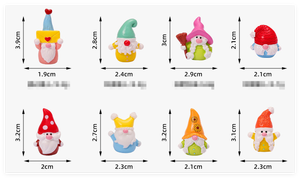 Miniatur Fee Garten Harz Weihnachten 3D Gnom Weihnachts mann Nettes <span class=keywords><strong>Terrarium</strong></span> Dekor Figur Mystery Blind Toys Party Gefälligkeiten für Kinder - Product Image 2
