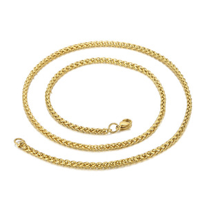Collana Minimalista con Catena a Osso di Drago da 3mm, Unisex, in Acciaio Inossidabile, con Ciondolo a Cesto di Fiori, Accessori Abbinati, Vendita all'Ingrosso - Product Image 6