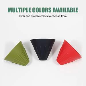 ที่กรองกาแฟแบบกรวยซิลิโคน ที่วางกรองกาแฟแบบใช้ซ้ำได้ เครื่องชงกาแฟแบบพกพาสำหรับใช้กลางแจ้ง ตัวกรองแบบหยดสำหรับกาแฟชงด้วยมือ - Product Image 3