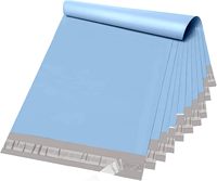 Enveloppes d'expédition auto-adhésives bleu ciel Huadu, résistantes aux déchirures, pour bijoux, vêtements, emballage postal