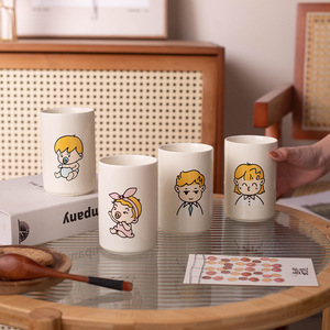 Mug en céramique de Chaozhou, design cartoon, tasse à lait pour le petit-déjeuner, usage domestique, usage général. - Product Image 4