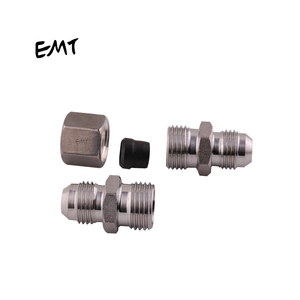 JIC maschio filo metrico tipo morso tubo raccordi 24 <span class=keywords><strong>gradi</strong></span> <span class=keywords><strong>Ss</strong></span> 304/316 connettore a compressione diritta - Product Image 1