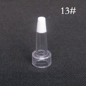 Tapa cuentagotas de punta dispensadora <span class=keywords><strong>13</strong></span> #20 # forma acampanada de cuerno tapa de plástico transparente para ampolla botella de penicilina 13MM 20MM - Product Image 2