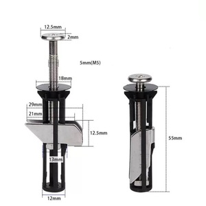 범용 변기 시트 커버 고정 나사 퀵 릴리스 변기 액세서리 304 스테인레스 스틸 잠금 확장 나사 - Product Image 1