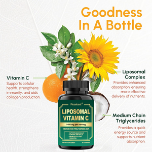 चीन निर्माता थोक ओएम निजी लेबल लिपोसोमल विटामिन सी एस्कॉर्बिक एसिड 1000 मिलीग्राम कैप्सूल पूरक प्रतिरक्षा को बढ़ावा देता है - Product Image 3