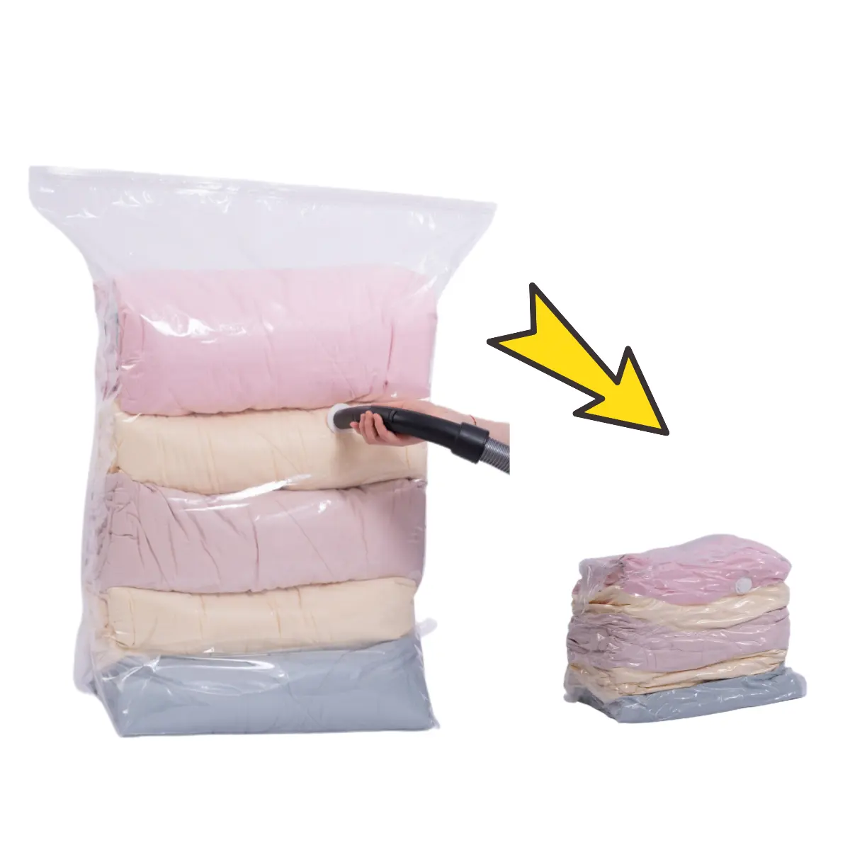Saving 75% More Space Plastic Cube Space Saver Bag Vacuum Storage Bags Cube Vacuum Bag for bedding quilt Organizer