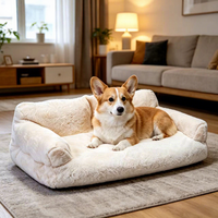 Wasserdichtes Sommer-Hundebett Universell für Alle Jahreszeiten Abnehmbar Waschbar Dick Weich Kariert Polyester Mittelgroßes Hundesofa Haustierbett