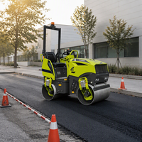 Compacteur à double tambour diesel certifié CE EPA de 0,62 tonne, 1 tonne, 3 tonnes, 5 tonnes, mini-compacteur à rouleaux de 1 tonne