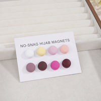 Nouveaux Aimants pour Hijab, Boucle Magnétique Plate Colorée, Fixation d'Écharpe Anti-Fuite de Lumière, Broche Multifonctionnelle Tendance Quatre Saisons